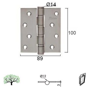 Šarka brodska za vrata SP9004 Inox x100x89x3mm DP1