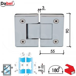 Šarka za tuš kabinu SP9018 Hr 90x55mm Staklo-staklo Q