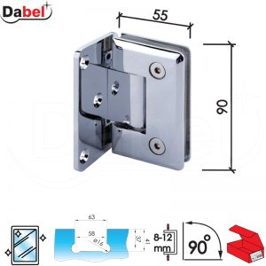 Šarka za tuš kabinu SP9021 Hr 90x55mm Staklo-zid Q