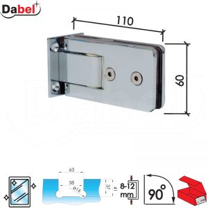 Šarka za tuš kabinu SP9014 Hr 60x110mm Staklo-zid Q