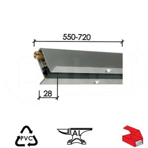 Padajući dihtung za vrata GU 1 Alum 550-720x28 mm Q