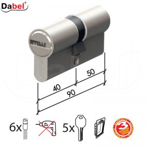 Cilindar kodirani CL2020 SS 90mm(40-50) 5kod DBP1