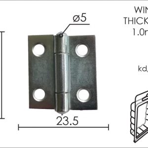 Šarka brodska za vrata SP9003 ZnB 25x23,5x1mm (2kom)  DP1