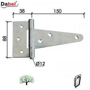 Šarka brodska za vrata SP5 Hr 175x88x38/fi12mm   DSP