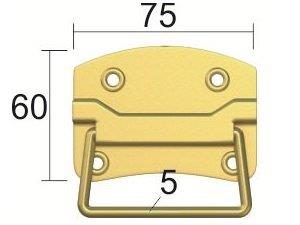 Ručka za sanduk RK1 ZnŽ 75mm   DBP1