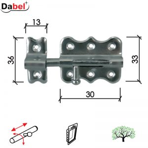 Reza za vrata 384 Nikl 30x33/13x36mm   DBP1