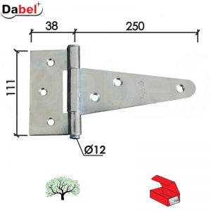 Šarka brodska za vrata SP5 Hr 263x111x38/fi12mm   DSP