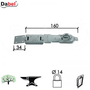 Reza za katanac 101 ZnB 160/34/fi14mm DBP1