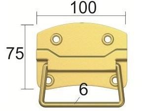 Ručka za sanduk RK1 ZnŽ x100mm   DBP2