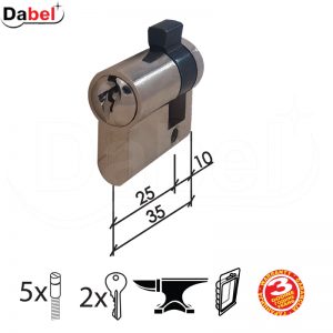 Cilindar za vrata CL2036 Nikl 35mm(25-10)  2K DBP1