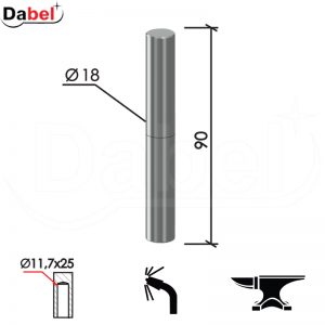 Šarka bravarska za vrata SP3 Ne fi18x90/11,7x25mm