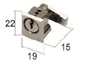 Bravica za metalni orman 2112 Nikl 19/22/15mm (6kom) 2K Q