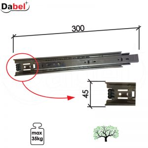 Klizač teleskop KL513 ZnB 300mm  35kg Q