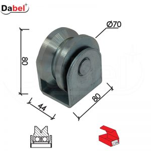 Točak za kliznu kapiju T1008 ZnB fi 70Yx80/80x44mm  2 ležaja Q