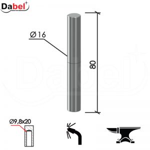 Šarka bravarska za vrata SP3 Ne fi16x80/9,8x20mm