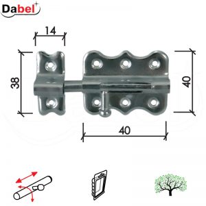 Reza za vrata 384 Ms 40x40/14x38mm DSP