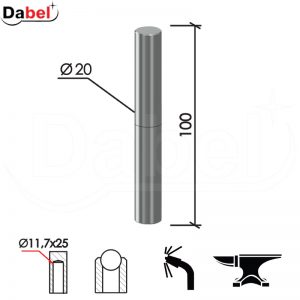 Šarka bravarska za vrata SP3 Ne fi20xx100/11,7x25mm  Kuglica DP1