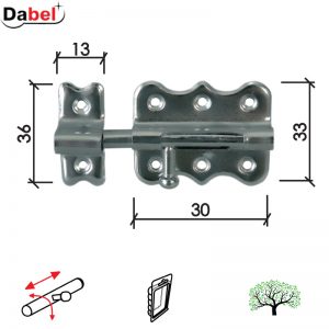 Reza za vrata 384 Ms 30x33/13x36mm   DBP1