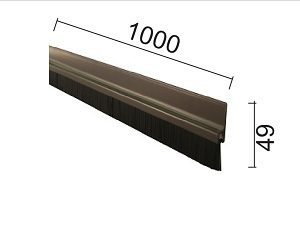 Lajsna diht za vrata ČT 5 Braon 49x1000mm Brušena traka