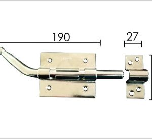 Reza za vrata 320 Nikl 190/85x68/27x66mm   DBP1