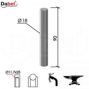 Šarka bravarska za vrata SP3 Ne fi18x90mm  Kuglica DP1