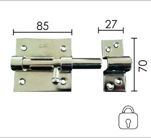 Reza za katanac 454 Nikl 85x68/27x66/fi7mm   DBP2