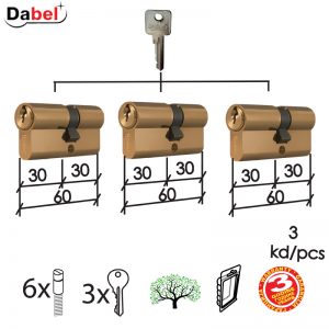 Cilindar isti ključ CL2036S Mat Ms 60mm(30-30) (3kom) 3K DBP1