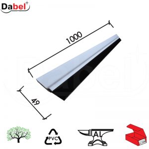 Lajsna diht za vrata ČT 5 Bela 49x1000mm  Brušena traka