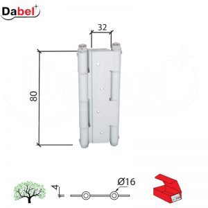 Šarka kaubojska za vrata SP3035 Bela x180x32x4mm/fi16 DBP2