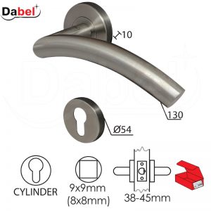 Kvaka rozeta za vrata PIROT Inox fi54/10/130/8/9mm  Cil DBP3