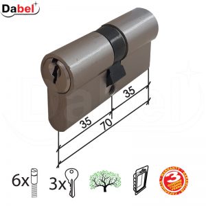 Cilindar za vrata CL2036 Nikl 70mm(35-35)  3K DBP1