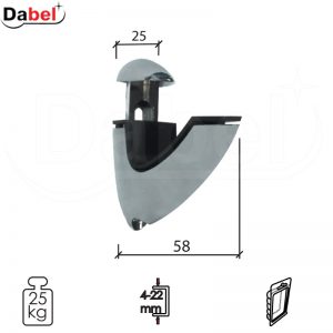 Nosač za staklenu policu N50 B-Ni 25/58/4-22mm  25kg DBP1
