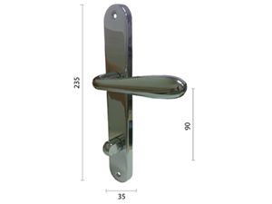Kvaka šild za vrata SPOT-S Hr 8x8-6x6/90mm  WC 6x6mm