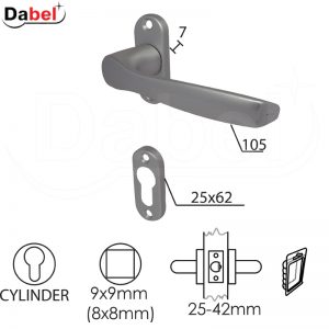 Kvaka rozeta za metalna vrata KLEK-O F1 25/62/7/105/8/9mm  Cil DBP3