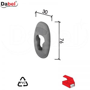 Rozeta za vrata GOČ-R RAL9006Si 76x30mm (2kom)  DBP1