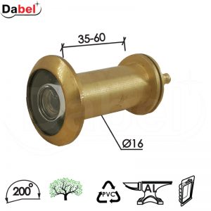 Špijunka za vrata ŠP4033 Ms fi16/35-60mm/200`  200stepeni DBP1
