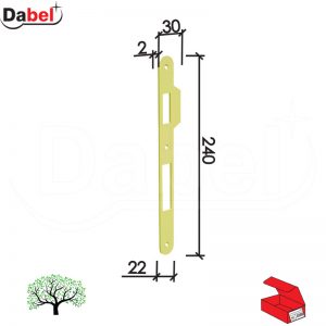Prihvatnik za bravu PR2041 Ms 22x238mm   DBP1