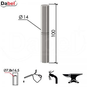 Šarka bravarska za vrata SP3 Ne fi14xx100mm   DP1