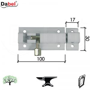 Reza za vrata 500 Bela x100x30/17x30mm DBP1