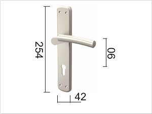 Kvaka šild za vrata FUTOG Ni-BNi 8x8/90mm  Cil DBP0