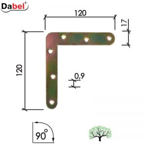 Vezač ugaoni LP1 ZnŽ x120xx120/17/0,9mm