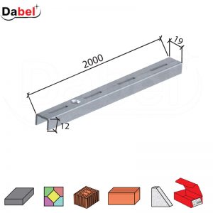 Šina za modularne nosače polica M5000 Silver 2000/19/12mm   Q