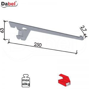 Nosač police modularni N5121 Silver 250/63/2,7mm Q