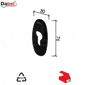 Rozeta za vrata GOČ-R RAL9017Cr 76x30mm (2kom)  DBP1