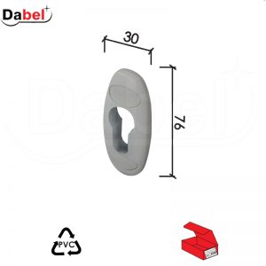 Rozeta za vrata GOČ-R RAL9016Be 76x30mm (2kom)  DBP1
