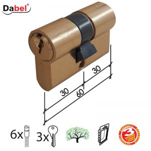 Cilindar za vrata CL2036 Mat Ms 60mm(30-30)  3K DBP1