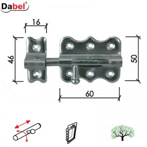 Reza za vrata 384 Nikl 60x50/16x46mm DBP1