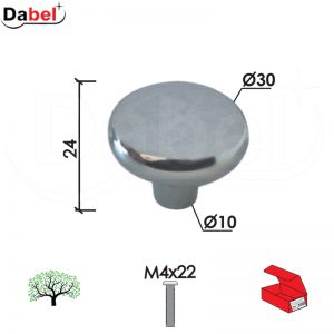 Dugme za nameštaj D61 Hr fi30x24/fi10mm M4x22mm DP1