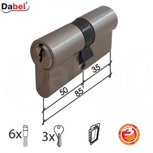 Cilindar za vrata CL2036 Nikl 85mm(35-50)  3K DBP1