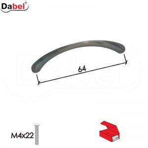 Ručica za nameštaj C40 B-Ni 64mm  M4x22mm Q